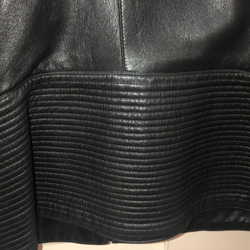 GY black bomber leather jacket - Picture 8 of 8